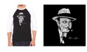 LA Pop Art Al Capone Original Gangster Men's Raglan Word Art T-shirt